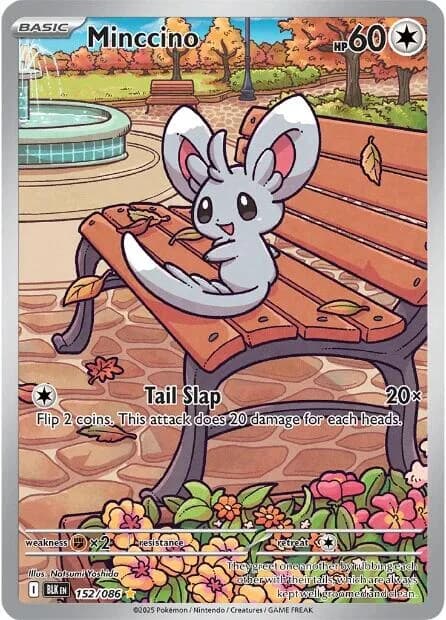 Minccino Black Bolt 152 Pokémon card