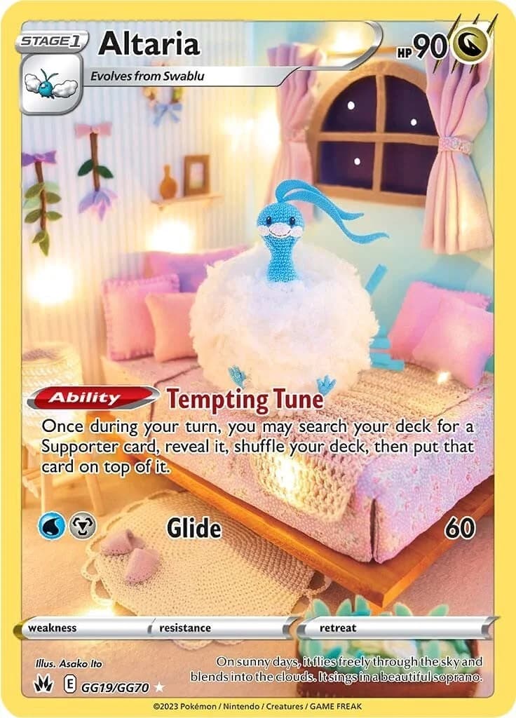 Altaria Crown Zenith GG19 Pokémon card