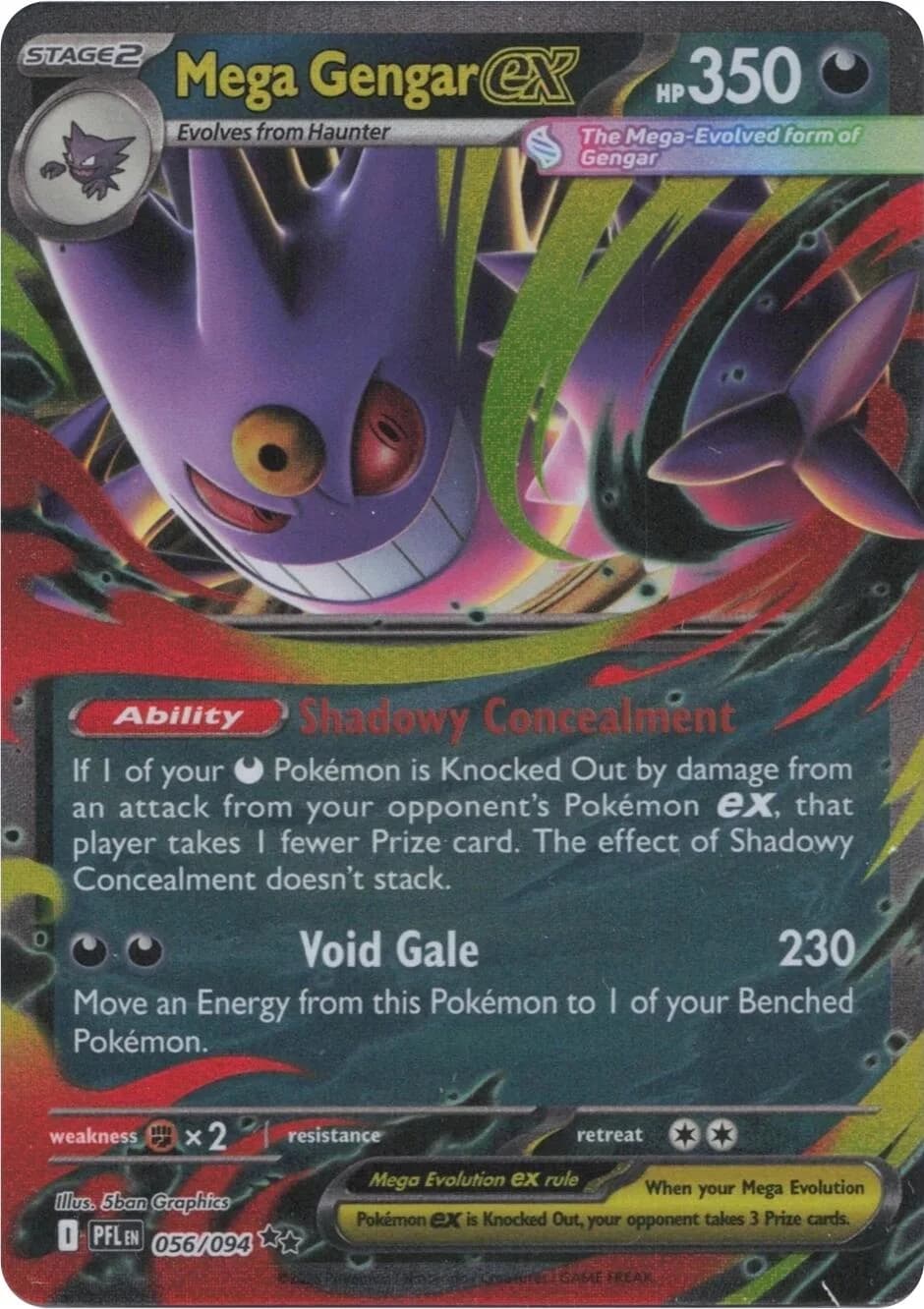 Mega Gengar ex Phantasmal Flames 56 Pokémon card