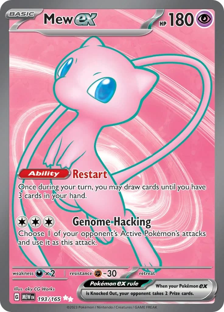 Mew ex Scarlet & Violet 151 193 Pokémon card