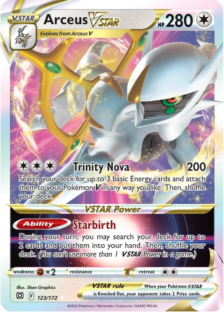 Arceus VSTAR Brilliant Stars 123 Pokémon card