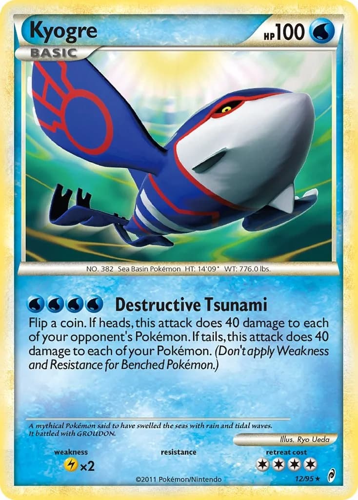 Kyogre Call of Legends 12 Pokémon card