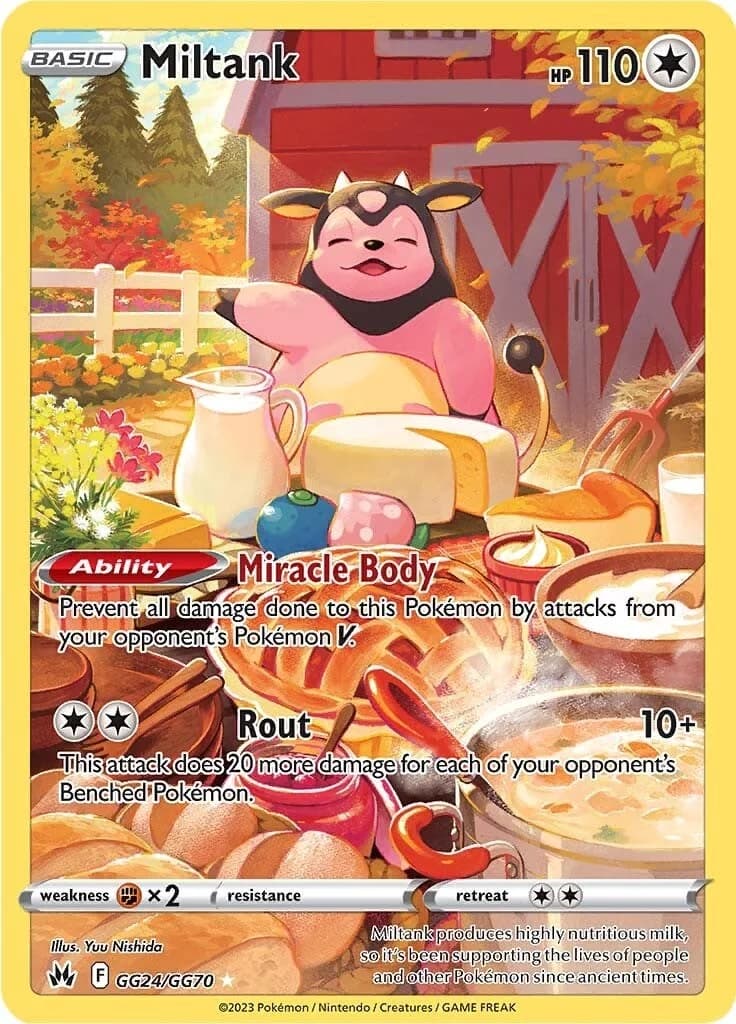 Miltank Crown Zenith GG24 Pokémon card