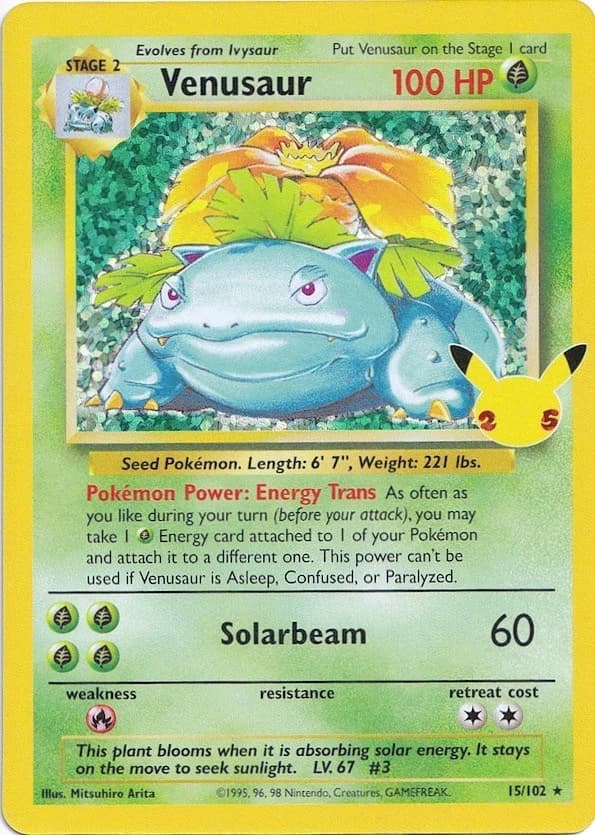 Venusaur Celebrations 15 Pokémon card