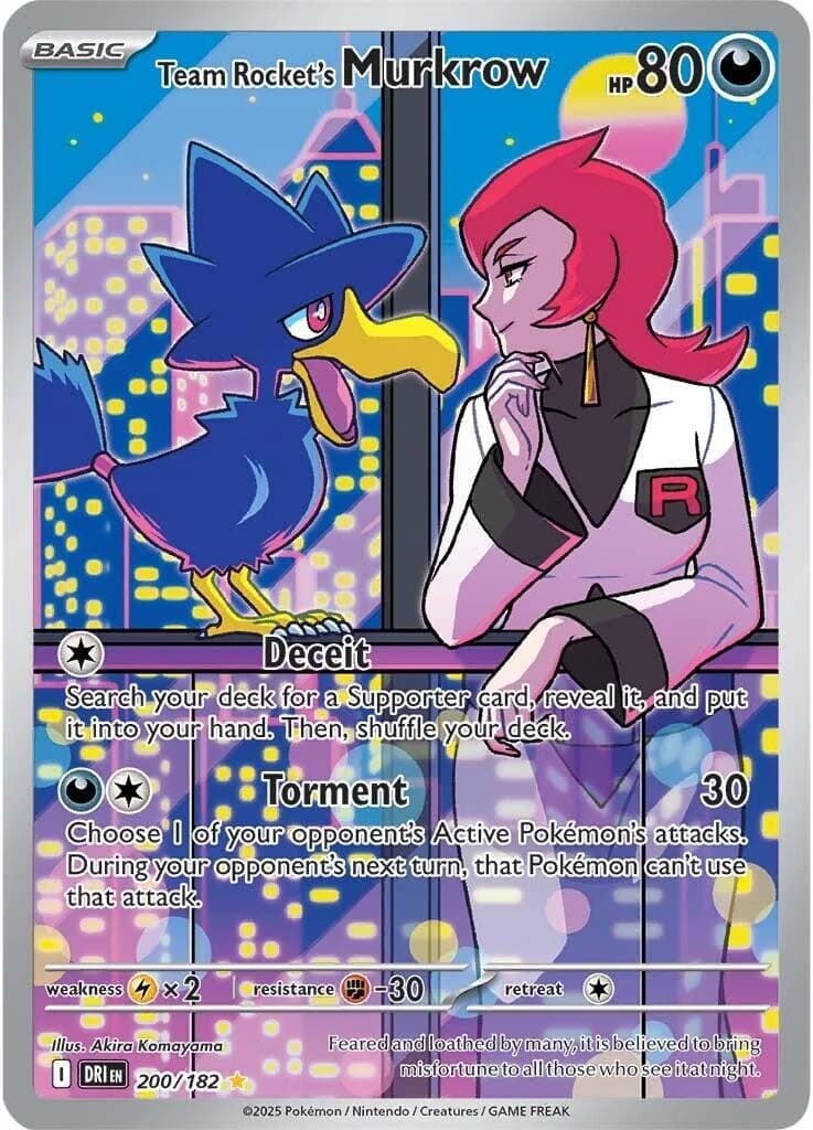Team Rocket's Murkrow Destined Rivals 200 Pokémon card