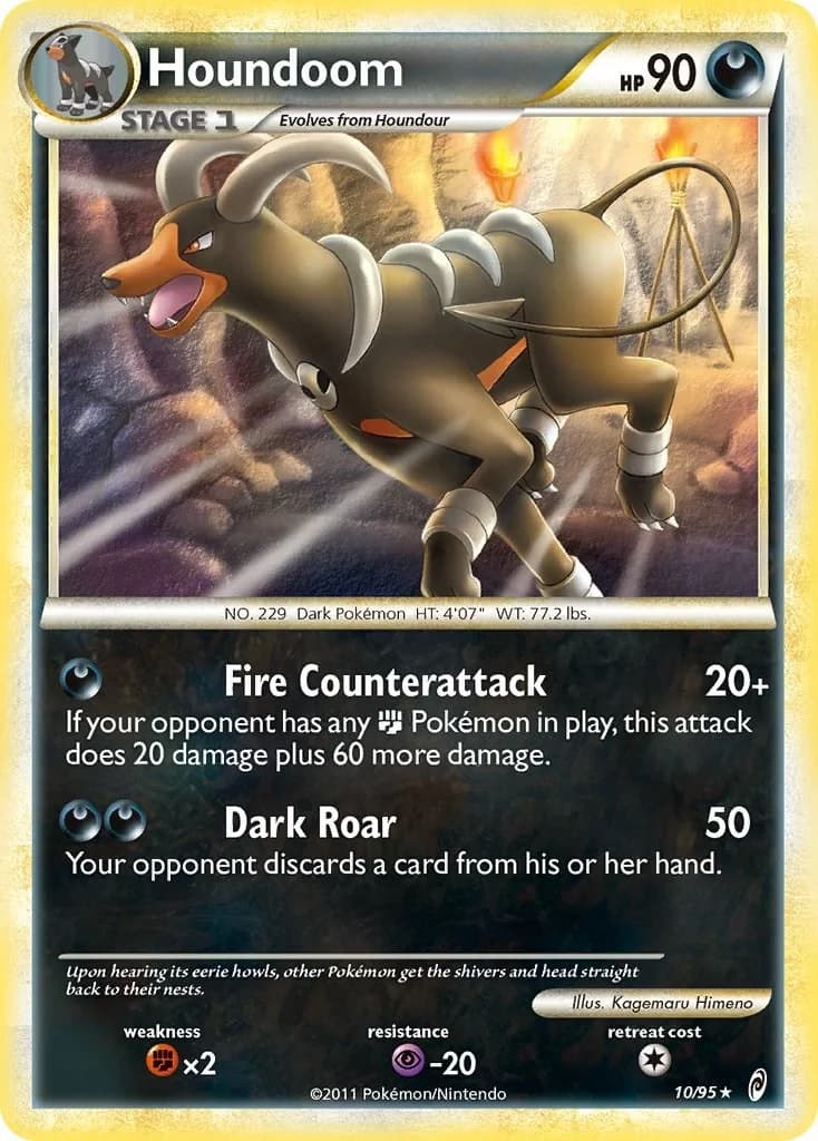 Houndoom Call of Legends 10 Pokémon card