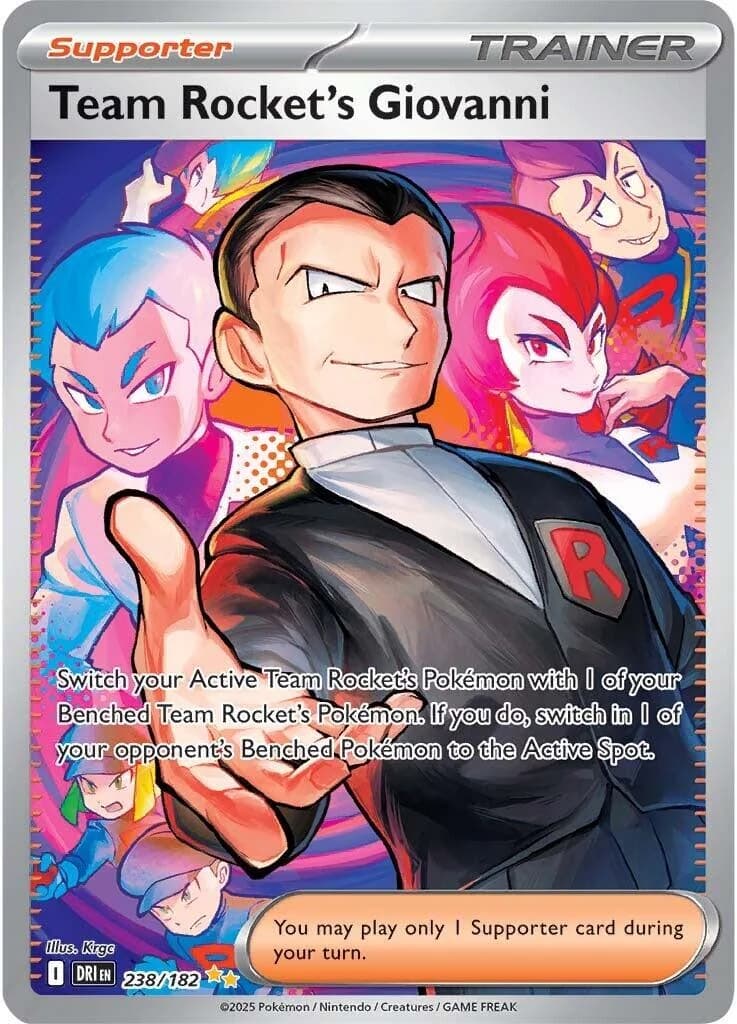 Team Rocket's Giovanni Destined Rivals 238 Pokémon card