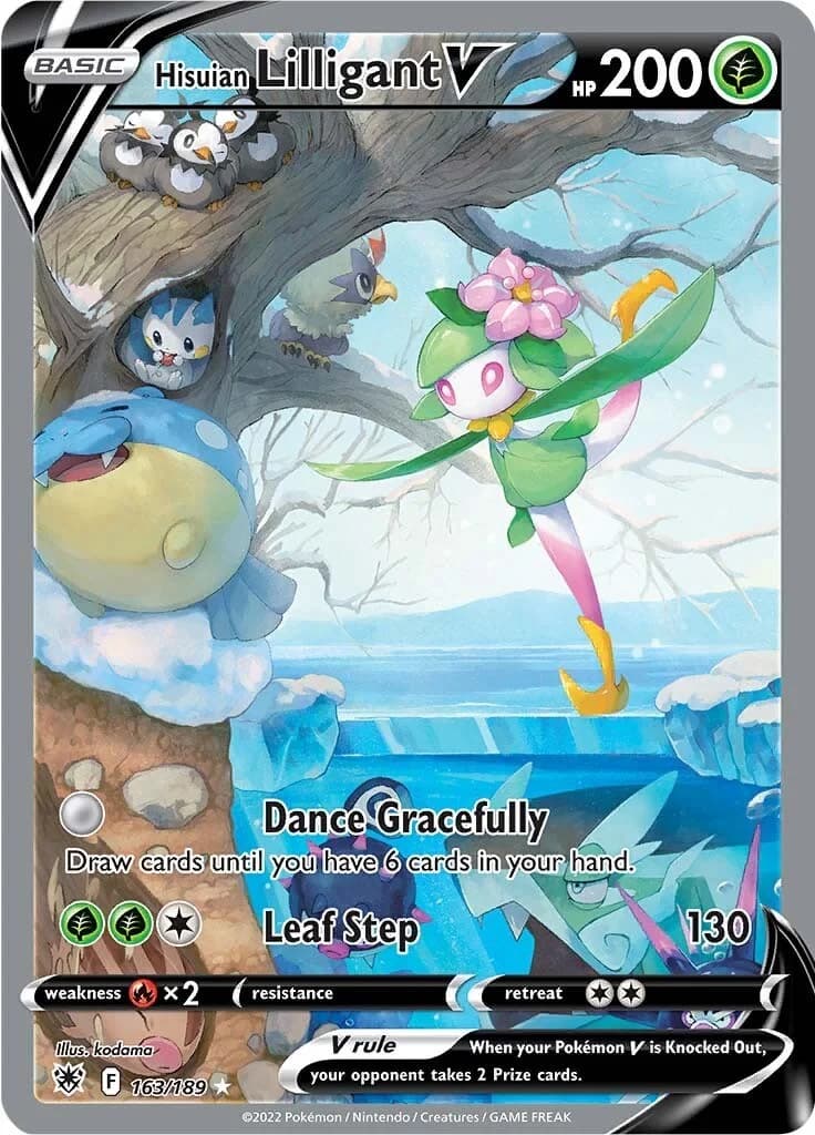 Hisuian Lilligant V Astral Radiance 163 Pokémon card