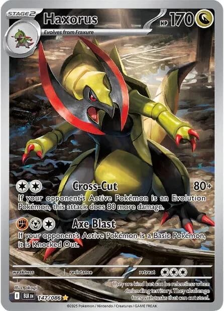 Haxorus Black Bolt 147 Pokémon card
