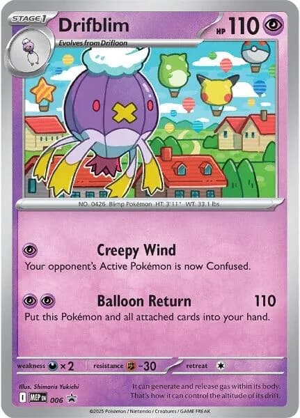Drifblim Promo 6 Pokémon card