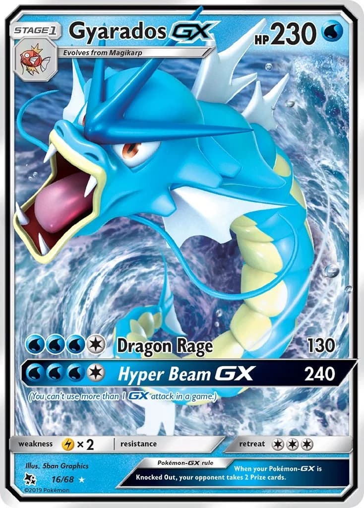 Gyarados GX Hidden Fates 16 Pokémon card