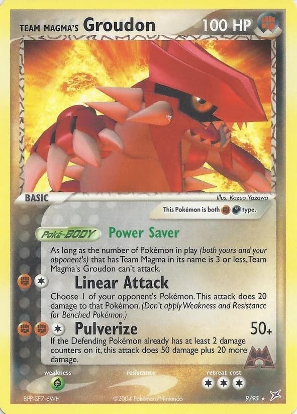 Team Magma's Groudon Team Magma & Team Aqua 9 Pokémon card