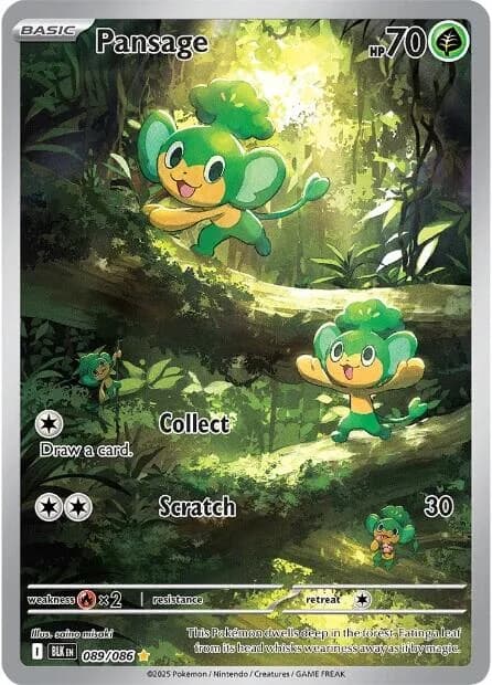 Pansage Black Bolt 89 Pokémon card