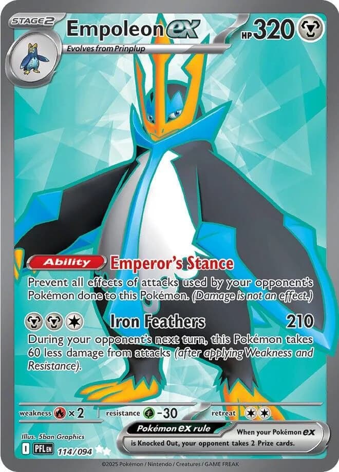 Empoleon ex Phantasmal Flames 114 Pokémon card