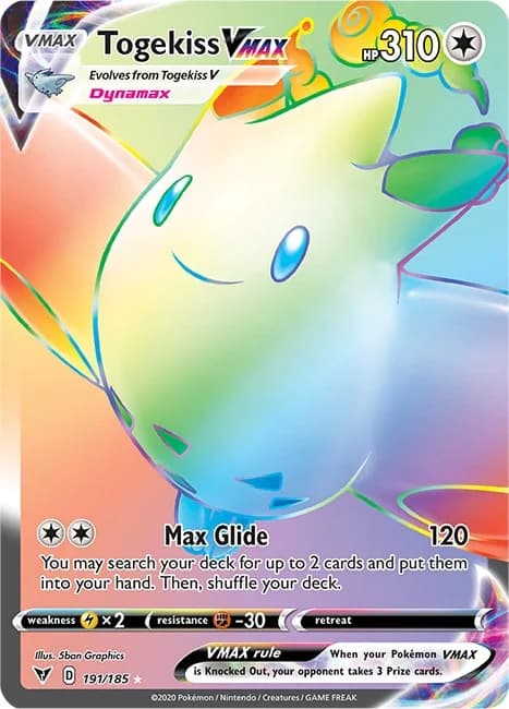 Togekiss VMAX Vivid Voltage 191 Pokémon card