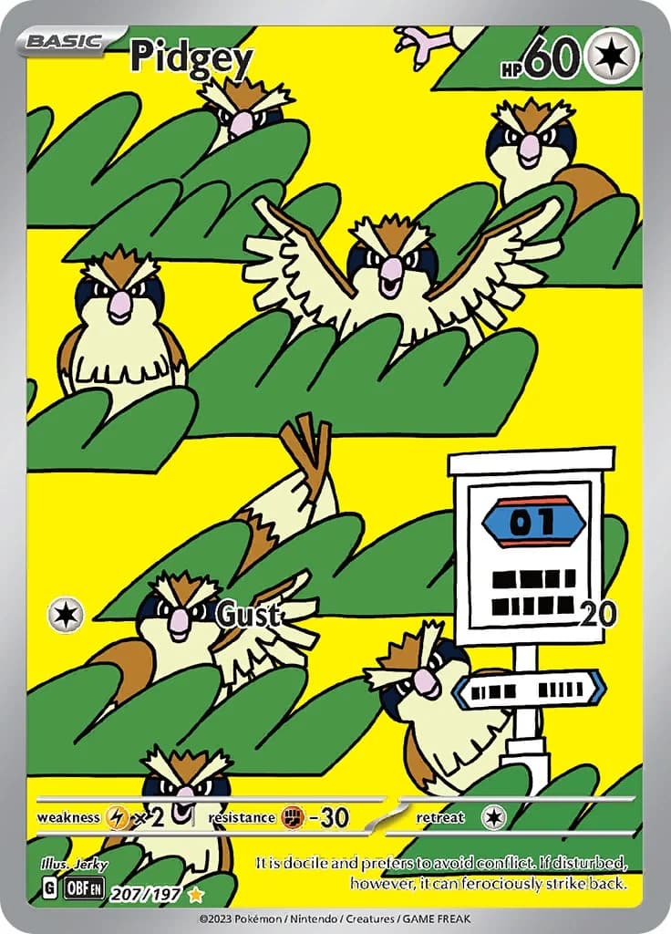 Pidgey Obsidian Flames 207 Pokémon card