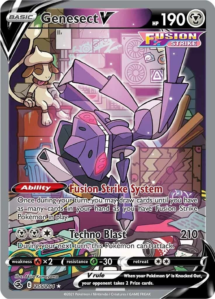 Genesect V Fusion Strike 255 Pokémon card