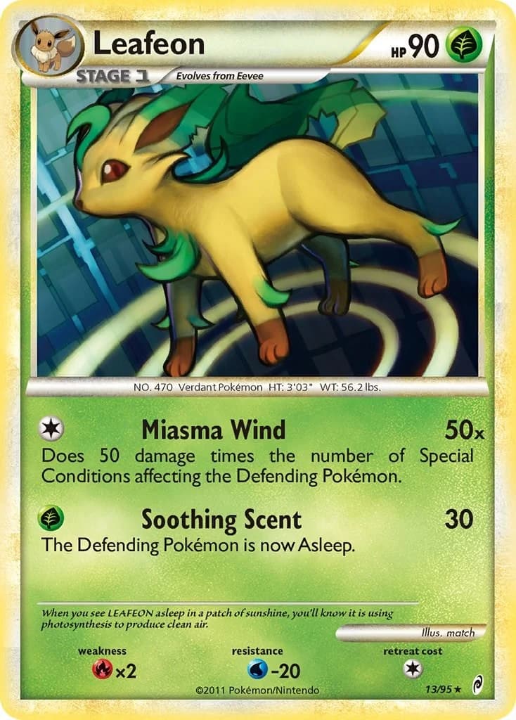 Leafeon Call of Legends 13 Pokémon card