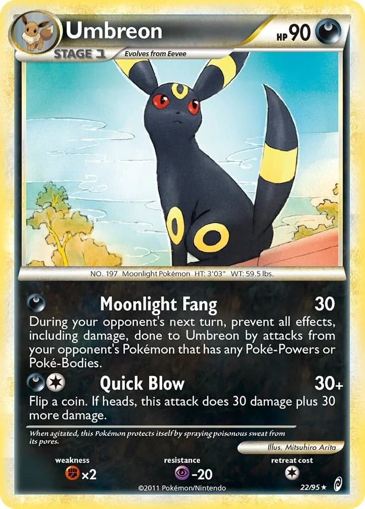 Umbreon Call of Legends 22 Pokémon card