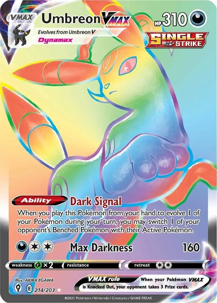 Umbreon VMAX Evolving Skies 214 Pokémon card