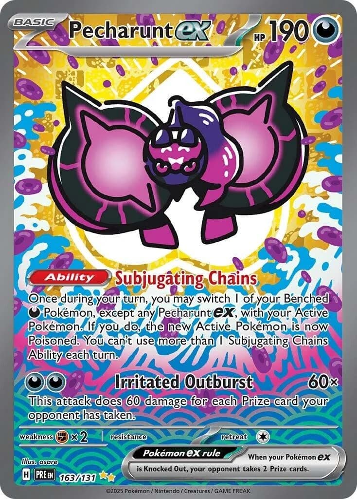 Pecharunt ex Prismatic Evolutions 163 Pokémon card