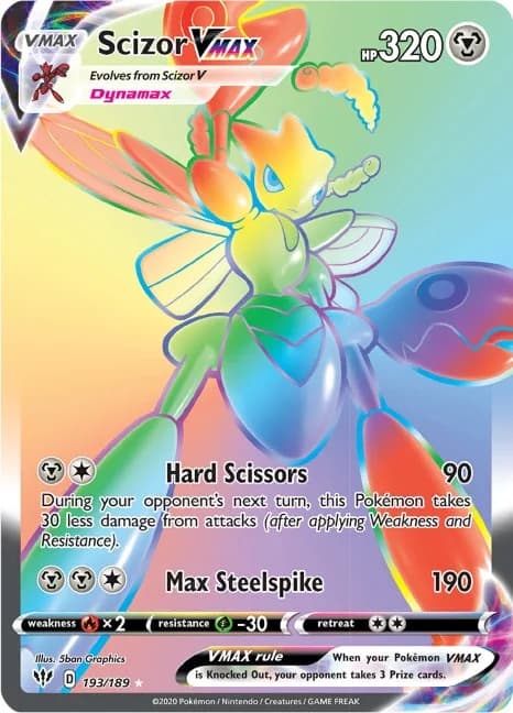 Scizor VMAX Darkness Ablaze 193 Pokémon card