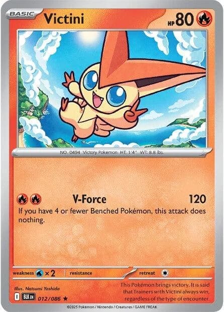 Victini Black Bolt 12 Pokémon card