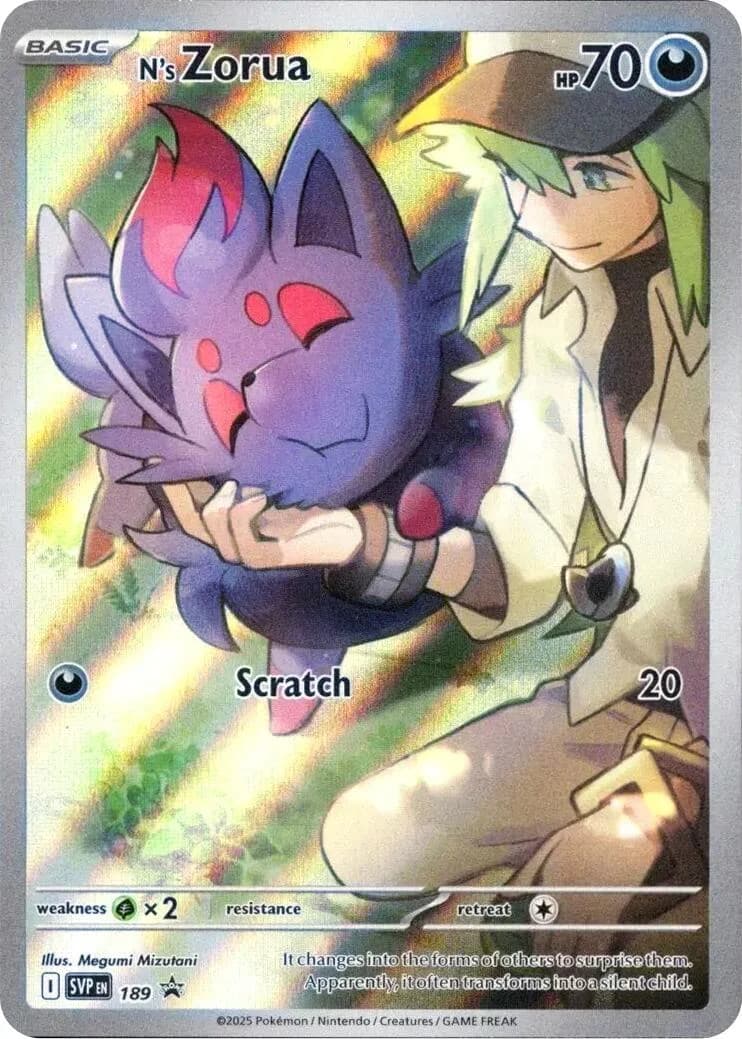 N's Zorua Promo 189 Pokémon card