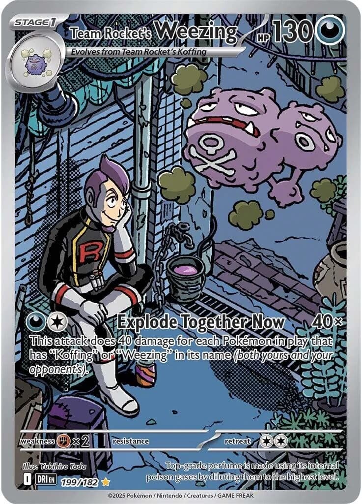 Team Rocket's Weezing Destined Rivals 199 Pokémon card