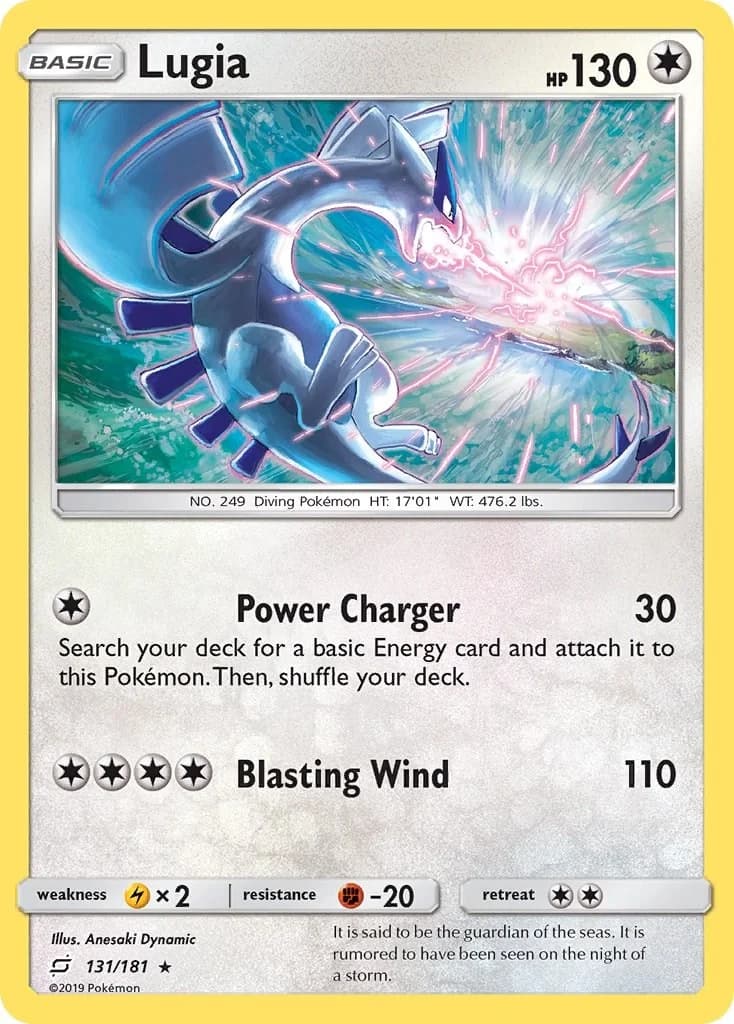 Lugia Team Up 131 Pokémon card