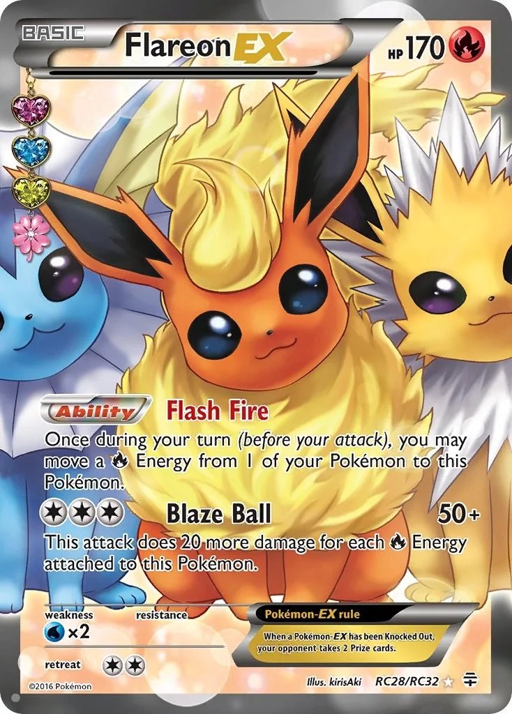 Flareon EX Generations Pokémon card