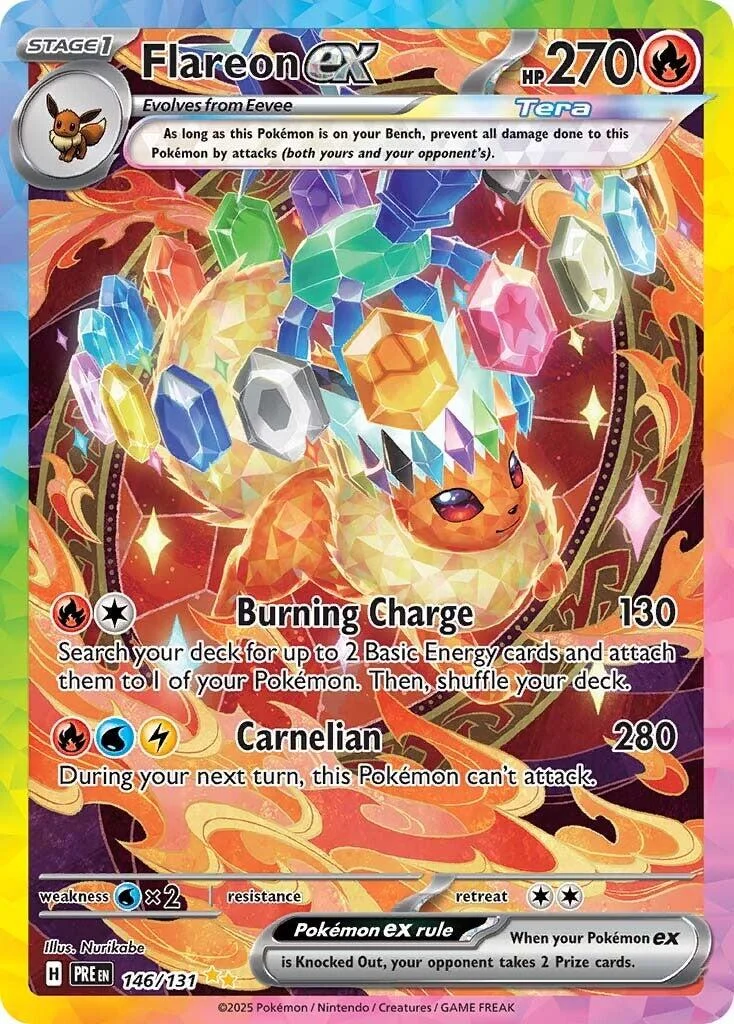 Flareon ex Prismatic Evolutions PSA 10 Pokémon card