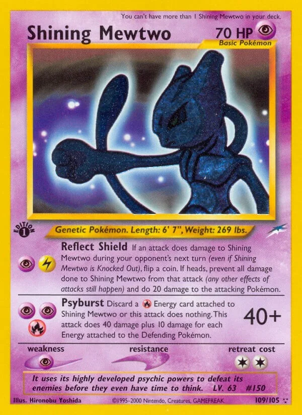 Shining Mewtwo [1st Edition] Neo Destiny Pokémon card