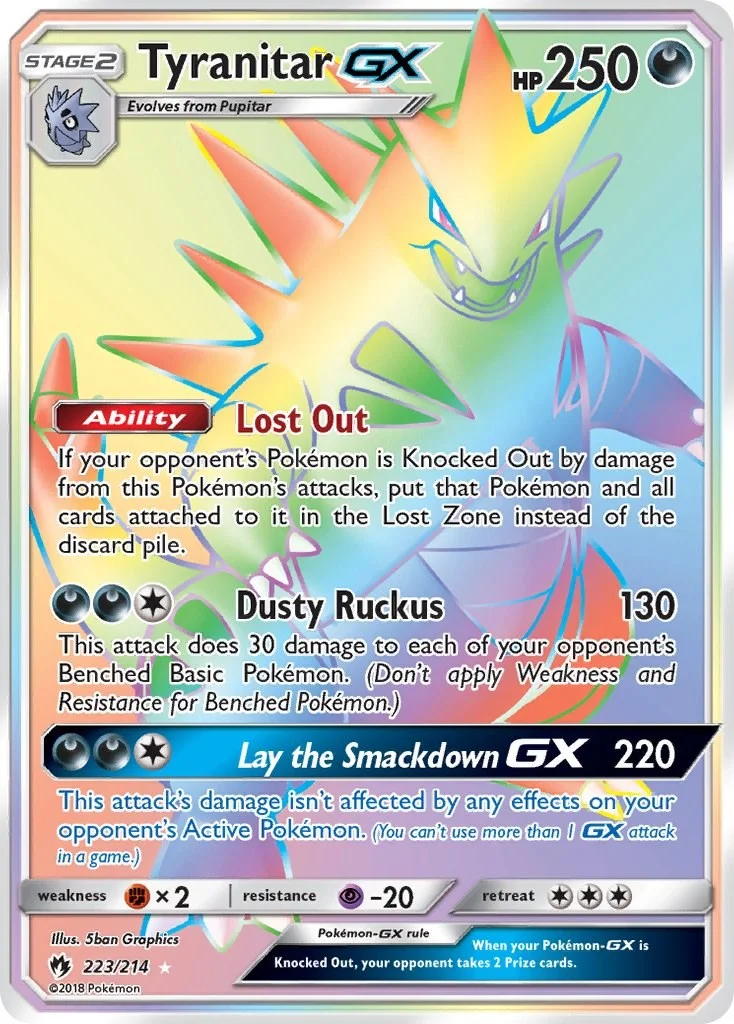 Tyranitar GX Lost Thunder PSA 10 Pokémon card