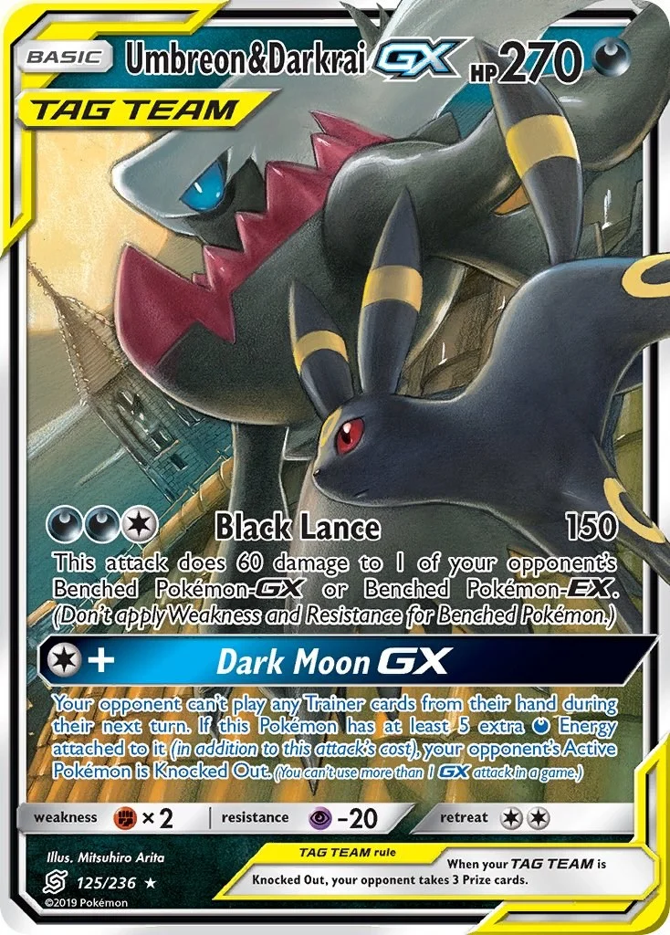 Umbreon & Darkrai GX Unified Minds PSA 10 Pokémon card