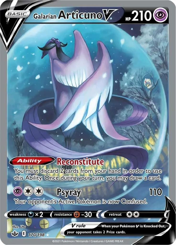 Galarian Articuno V Chilling Reign PSA 10 Pokémon card