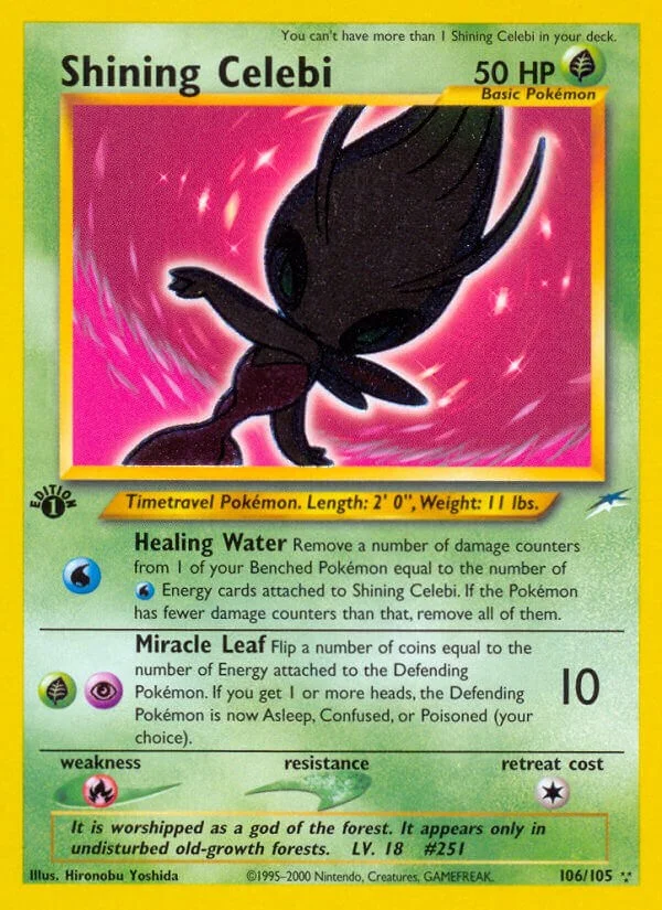 Shining Celebi [Unlimited] Neo Destiny Pokémon card