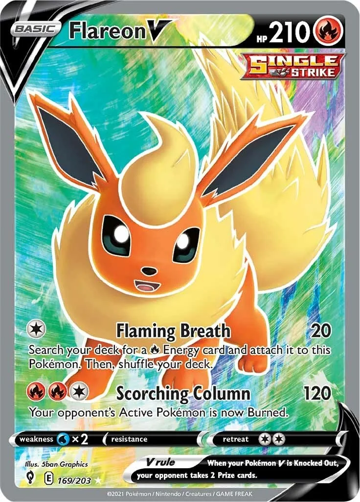 Flareon V Evolving Skies PSA 10 Pokémon card