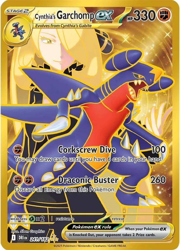 Cynthia's Garchomp ex Destined Rivals PSA 10 Pokémon card
