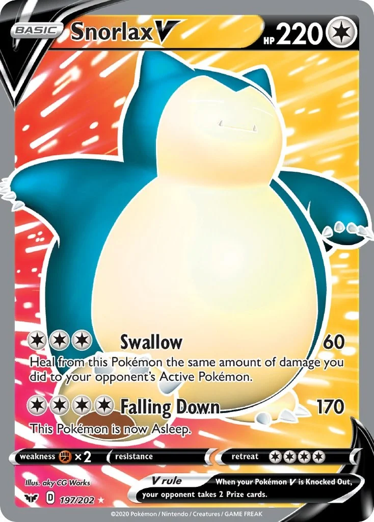 Snorlax V Sword & Shield PSA 10 Pokémon card