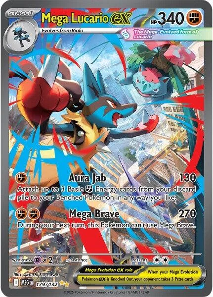 Mega Lucario Ex Mega Evolution PSA 10 Pokémon card