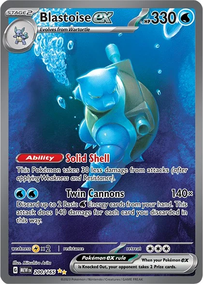 Blastoise ex Scarlet & Violet 151 PSA 10 Pokémon card