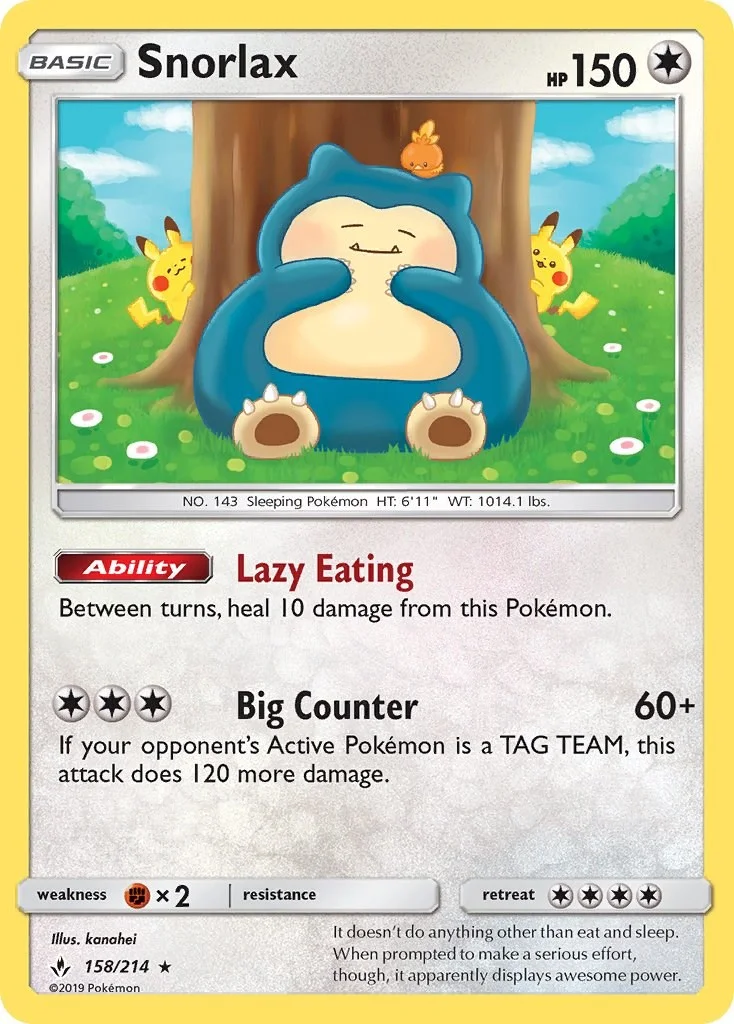 Snorlax Unbroken Bonds PSA 9 Pokémon card