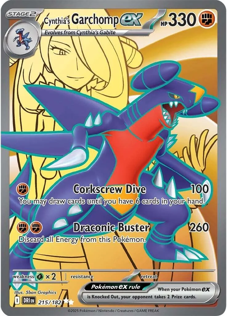Cynthia's Garchomp ex Destined Rivals PSA 10 Pokémon card