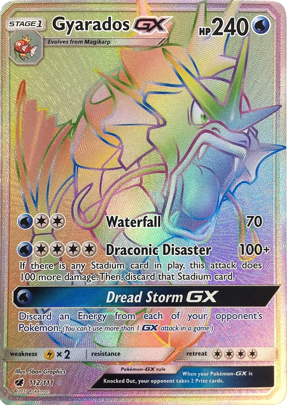 Gyarados GX Crimson Invasion PSA 10 Pokémon card