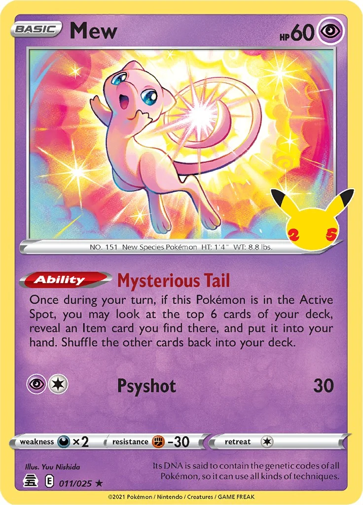 Mew Celebrations PSA 10 Pokémon card