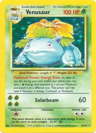 Venusaur [Unlimited] Base Set Pokémon card
