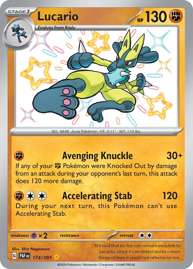 Lucario Paldean Fates PSA 10 Pokémon card