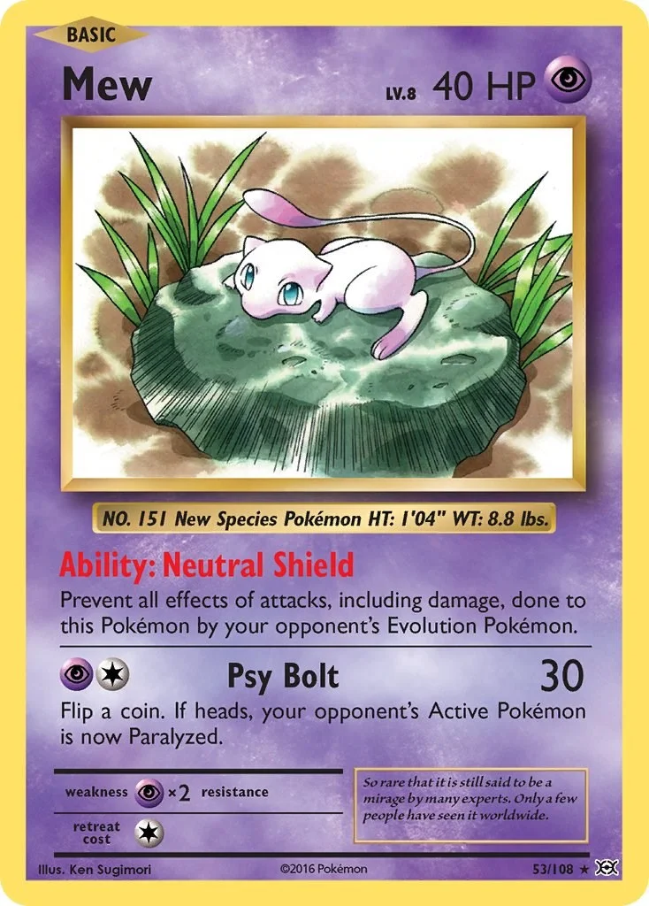 Mew [Holo] Evolutions PSA 10 Pokémon card