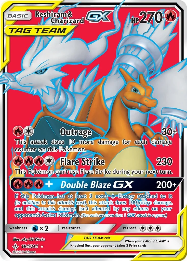 Reshiram & Charizard GX Unbroken Bonds PSA 10 Pokémon card